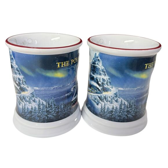 Polar Express 20th Anniversary Train Ride Believe Pair of Mugs Warner Bros 2024 - Picture 6 of 8